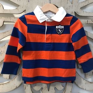 Children’s Place long sleeve striped polo shirt